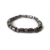 18cm Stone Beaded Hematite Stretch Bracelet